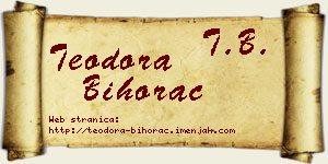 Teodora Bihorac vizit kartica